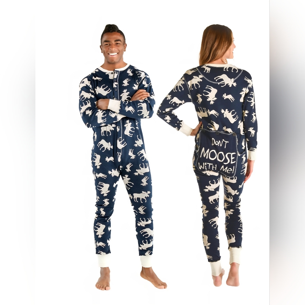 Lazy One Navy and Cream Onesie